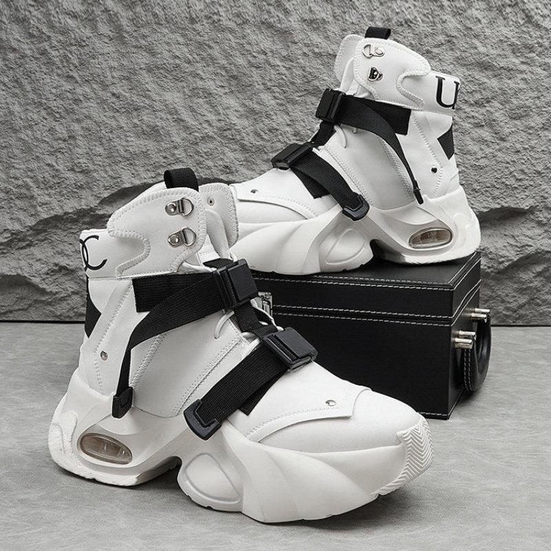 Strap Buckle Air Sole Chunky Sole Sneaker Boots WN24684