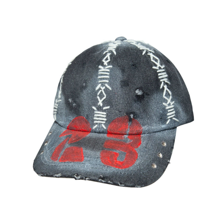 Handmade Thorn Embroidery Graffiti Design Cap WN21081