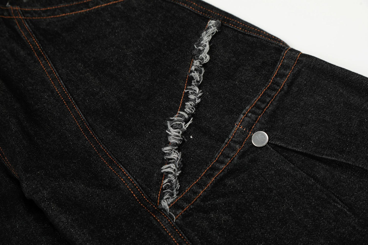 Raw Deconstruction Curved Denim Jeans WN25992