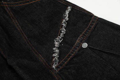 Raw Deconstruction Curved Denim Jeans WN25992