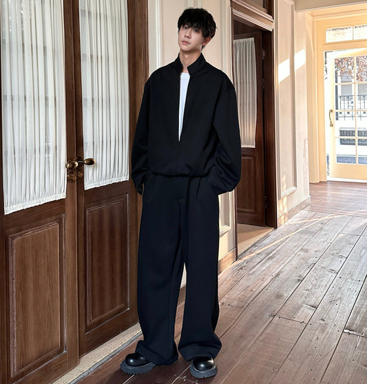 Half-Zip Sweatshirt & Wide Leg Sweatpants Setup WN25311