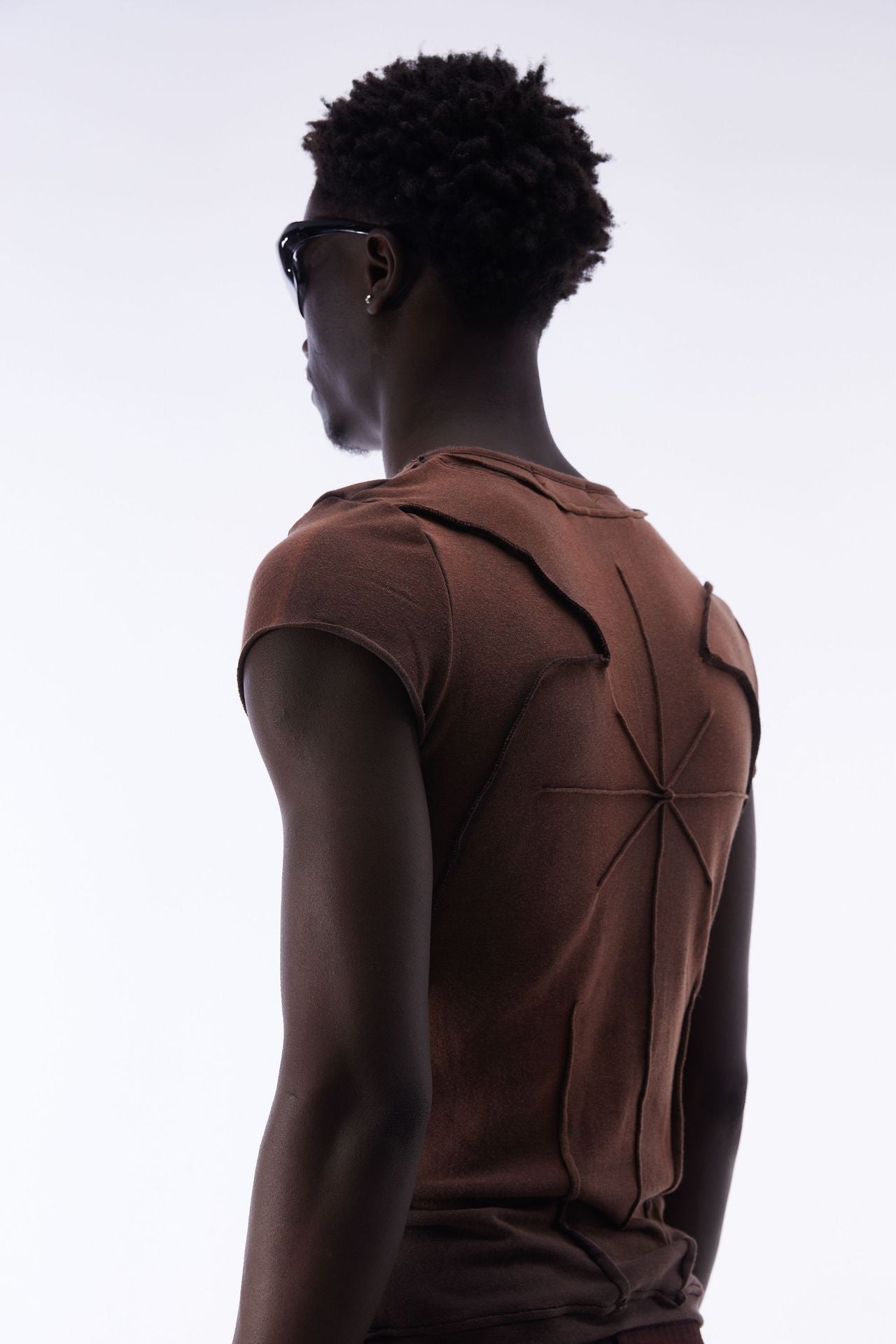 Washed Deconstruction Layered Short Sleeve T-Shirt WN25810