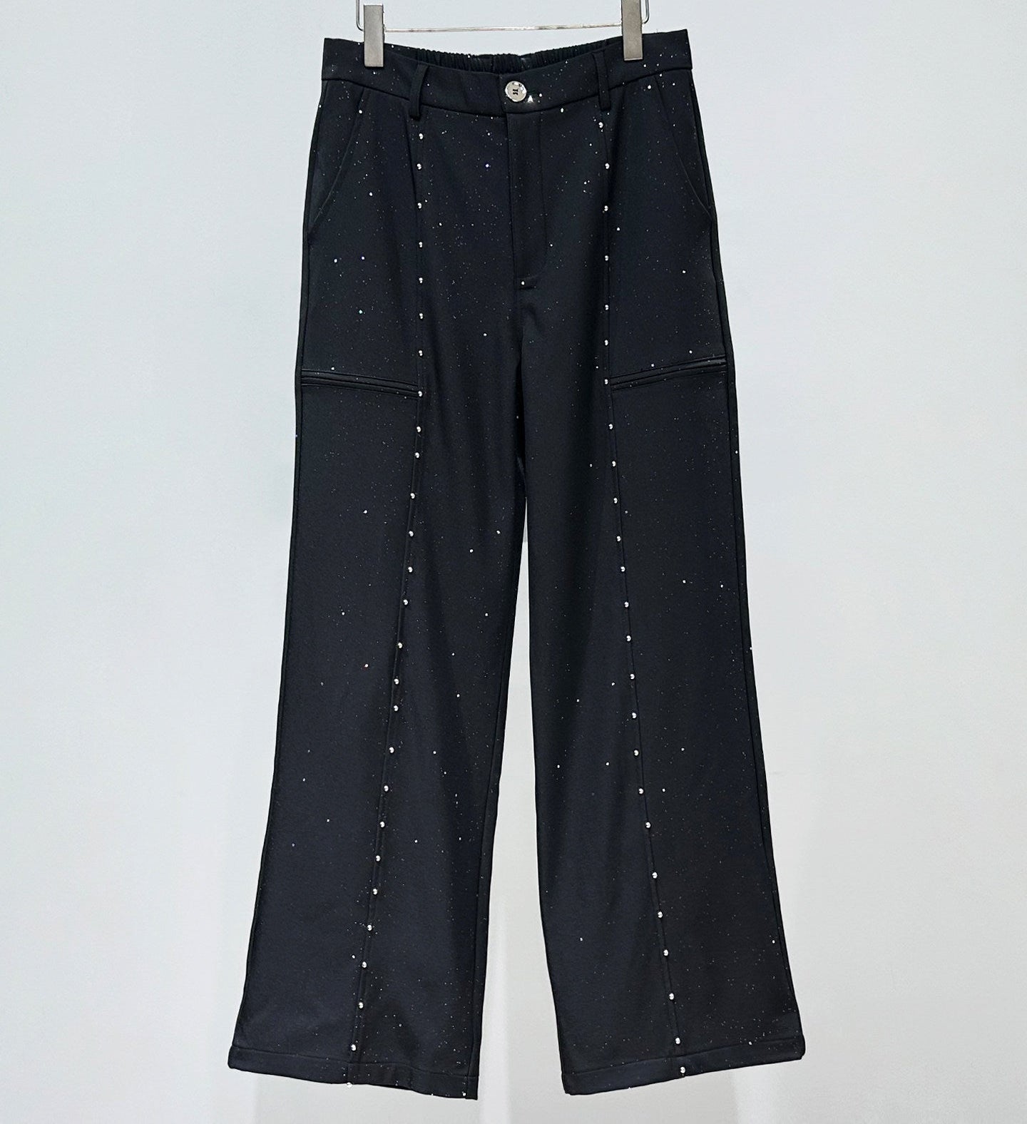 Star Button Short Tailored Jacket & Micro Flare Trousers Setup WN23968