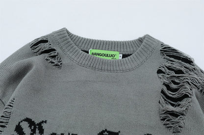 Damage Knit Sweater WN11186