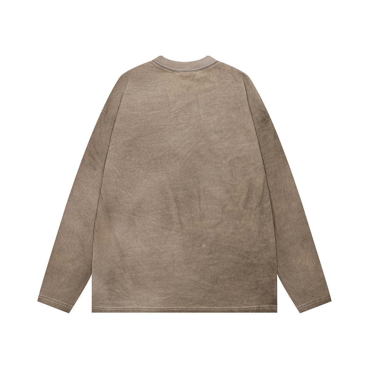 Washed Dirty Dye Graphic Print Long Sleeve T-Shirt WN25719