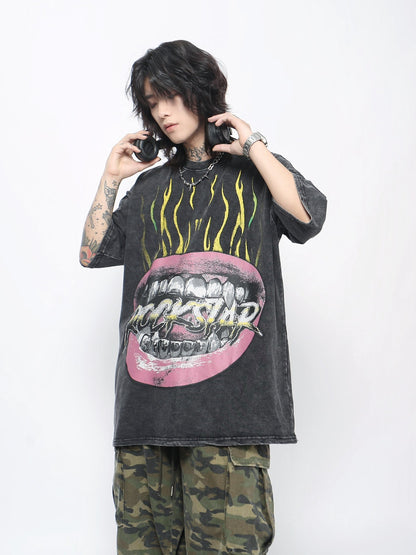 Graffiti Art Print Oversize Short Sleeve T-Shirt WN24482