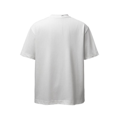 Oversize Damage Plain Short Sleeve T-Shirt WN25472