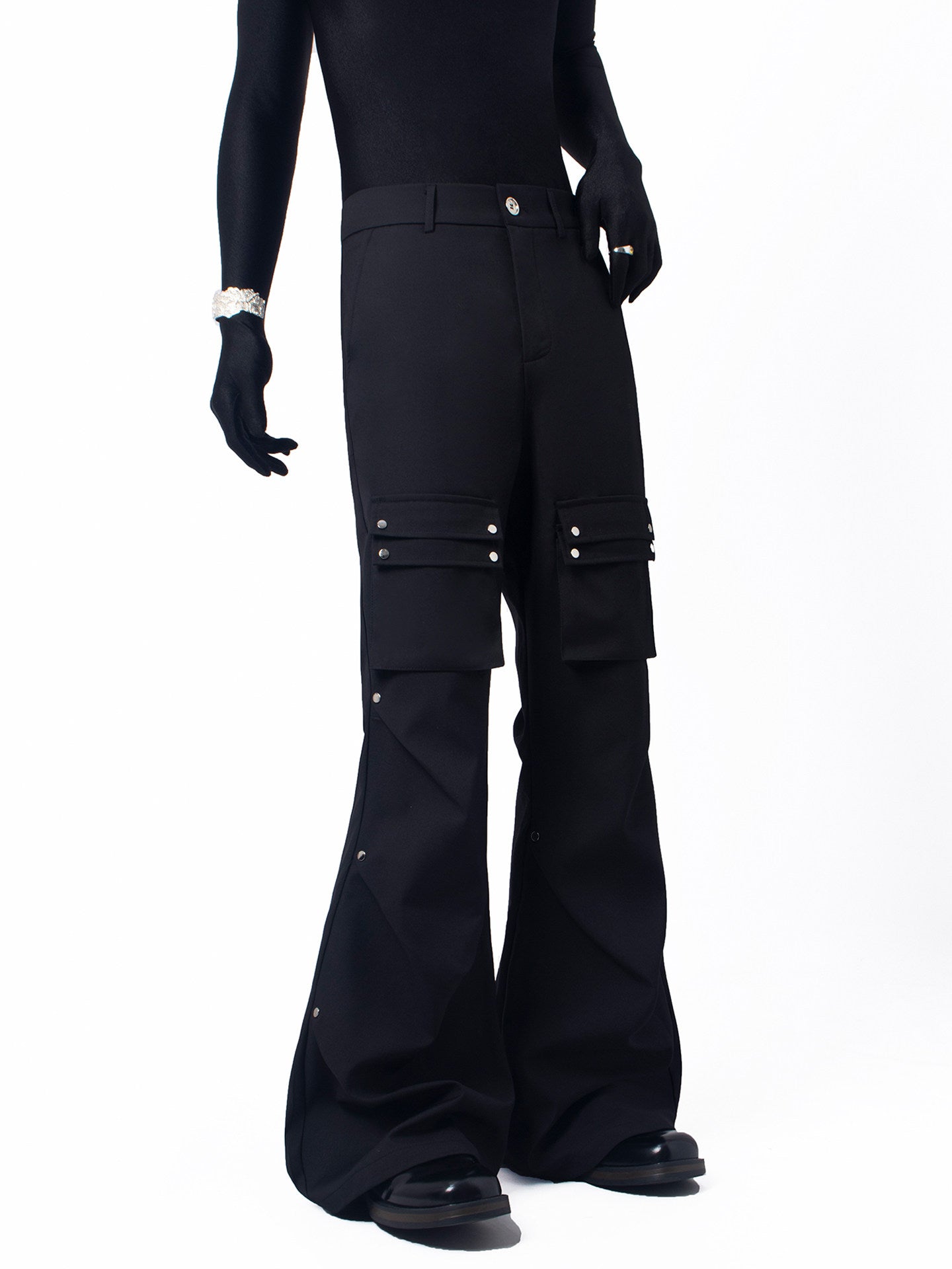 Large Pocket Workwear Flare Pants WN23650