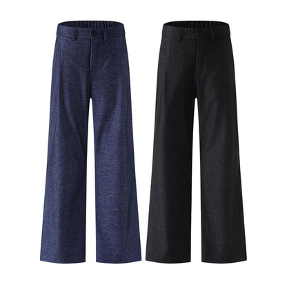 Drape Elastic Waist Wide-Leg Trousers WN15101