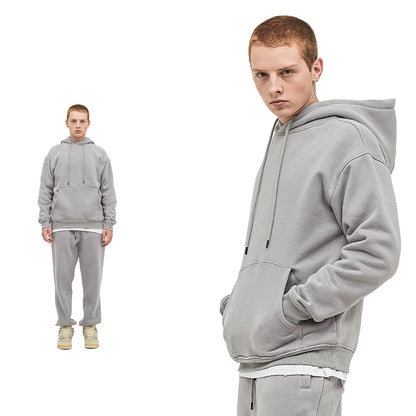 Fleece Lining Pullover Hoodie & Sweatpants Setup WN23117