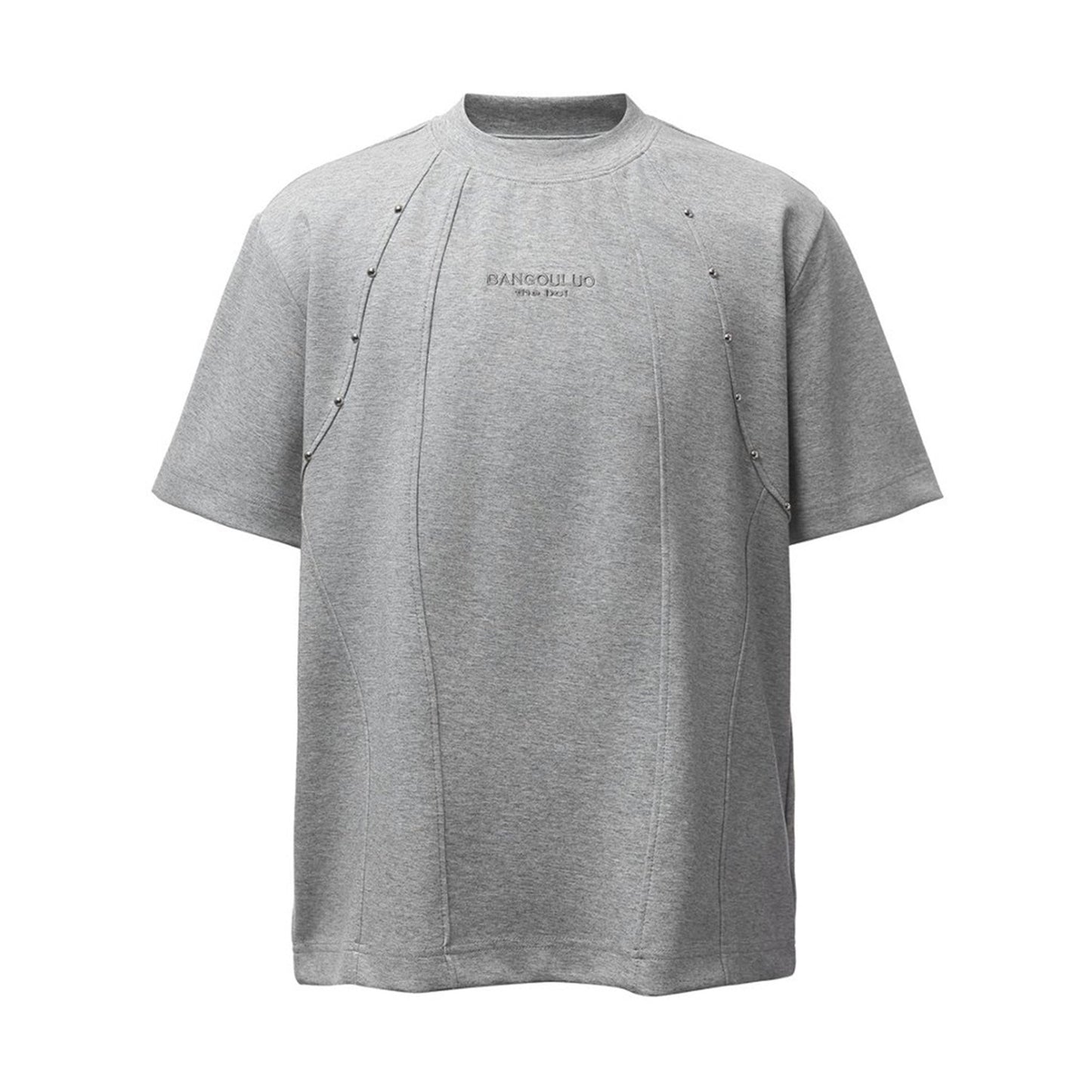 3D Tailoring Stud Letter Embroidery Short Sleeve T-Shirt WN26933
