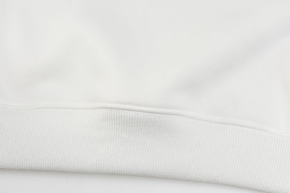 Letter Embroidery Fleece Lining Oversize Pullover Hoodie WN15036