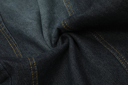 Patchwork Washed Wide-Leg Denim Jeans WN11293