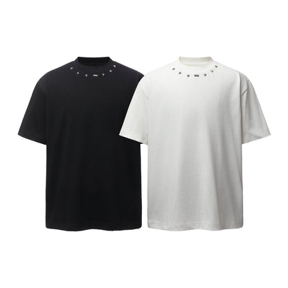 Star Studs Detail Short Sleeve T-Shirt WN23587