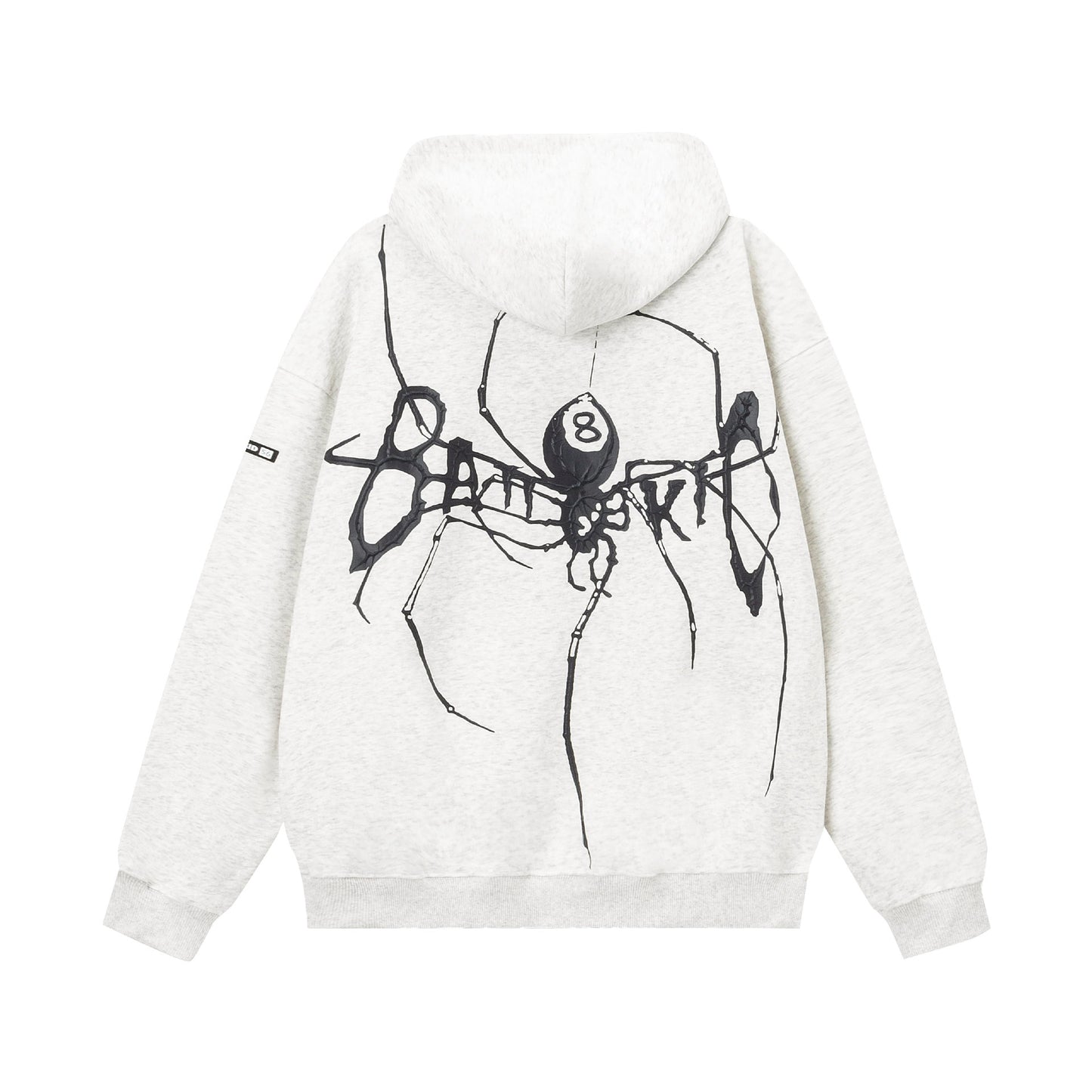 Spider Print Zipper Hoodie WN10971