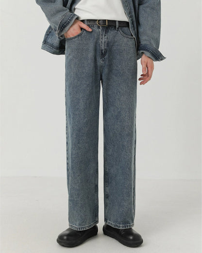 Oversize Denim Jacket & Straight Leg Denim Jeans Setup WN21267