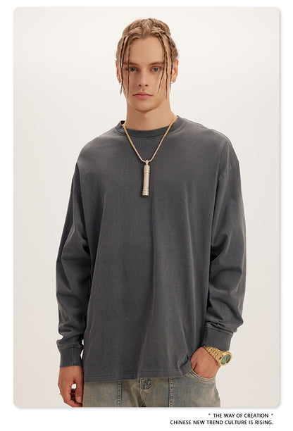 Oversize Washed Long Sleeve T-Shirt WN6052