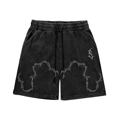 Thorn Washed Drawstring Short Pants WN26928