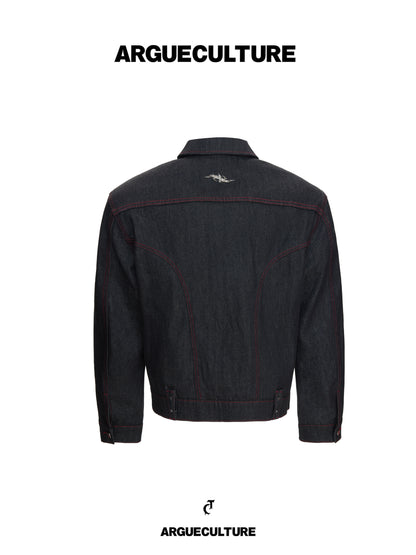 Red Edge Selvedge Metal Buckle Denim Jacket & Denim Jeans Setup WN23311