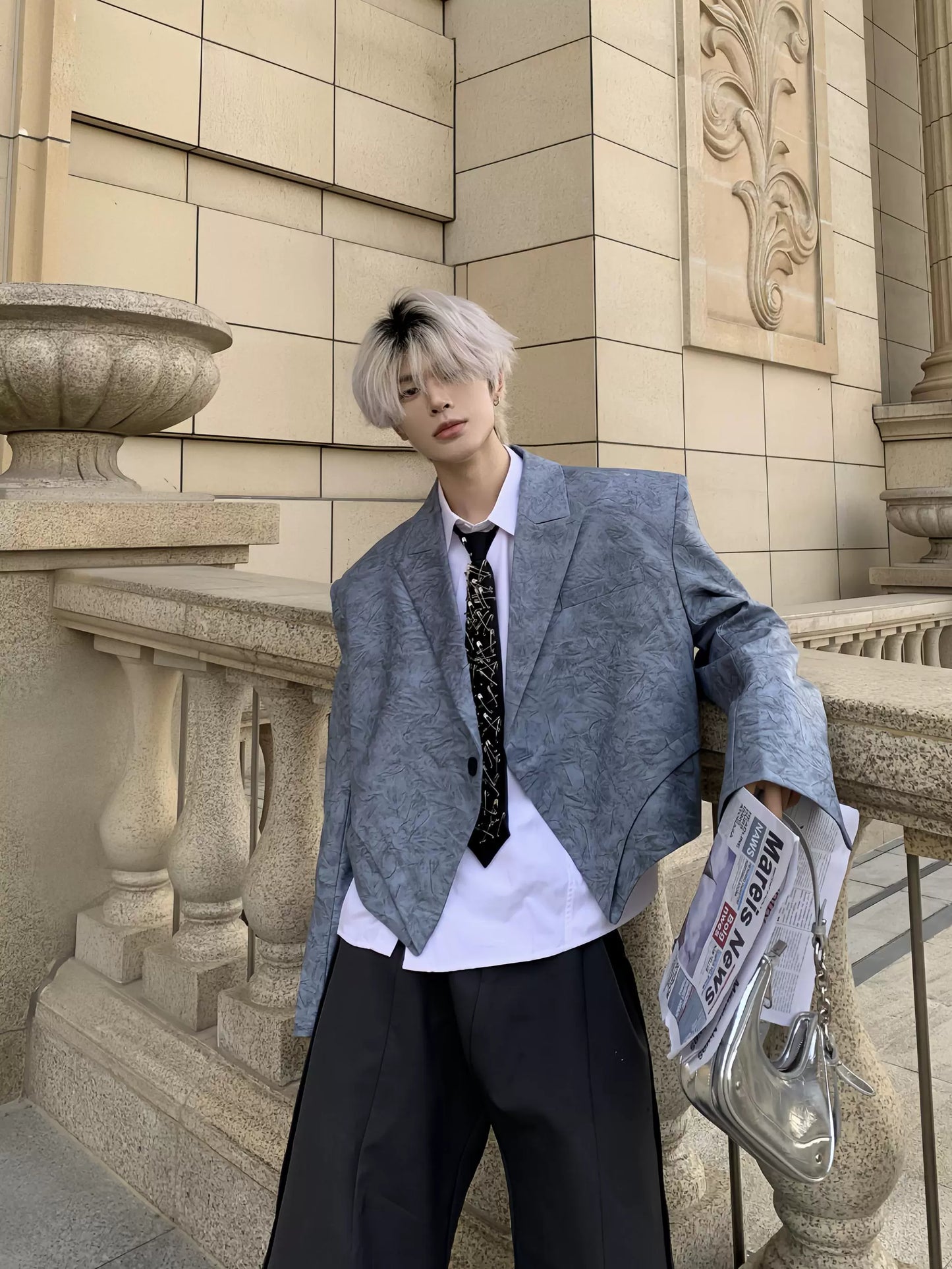 Structured Design Shoulder-Pad Jacket WN19738