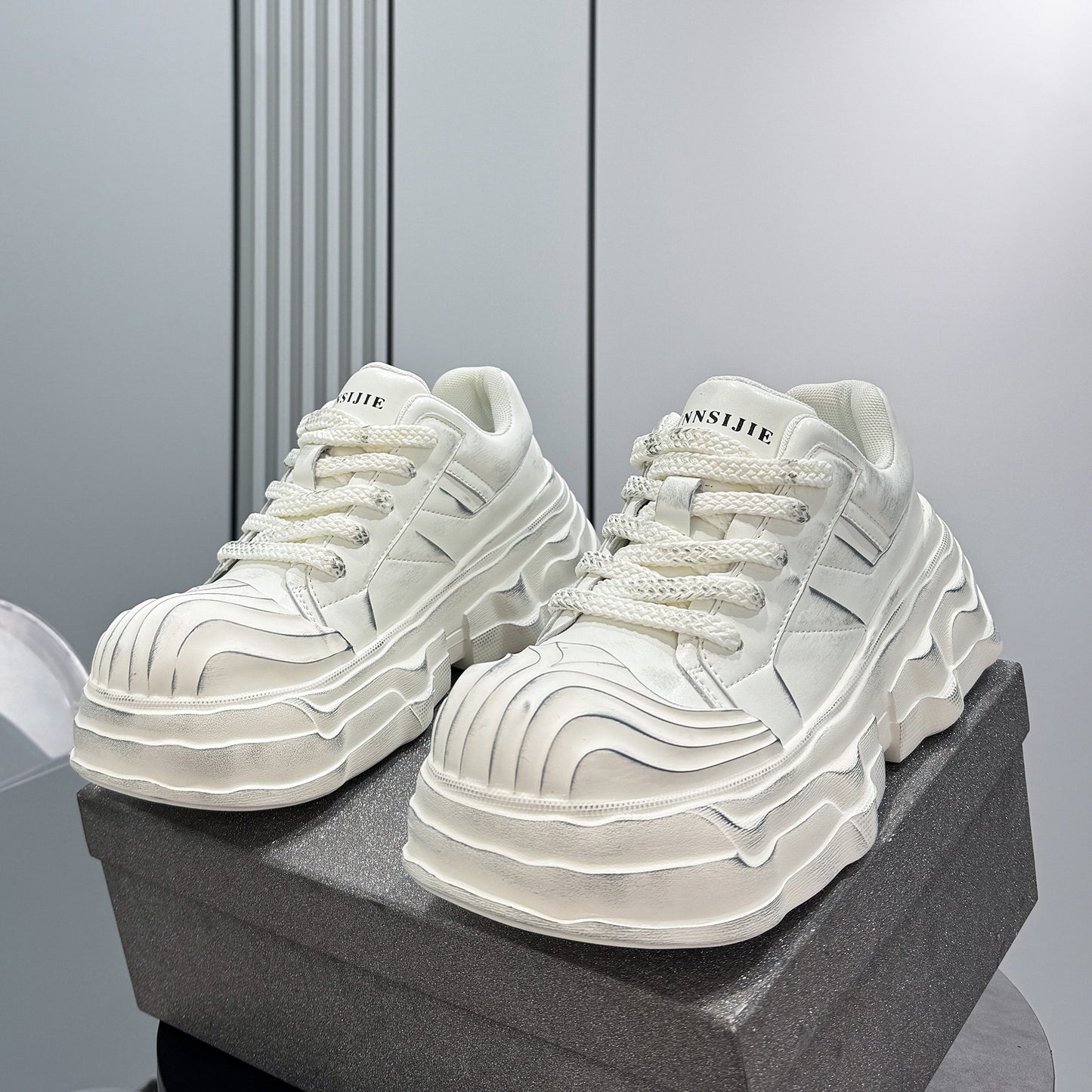Panel Platform Chunky Sole Sneakers WN24621