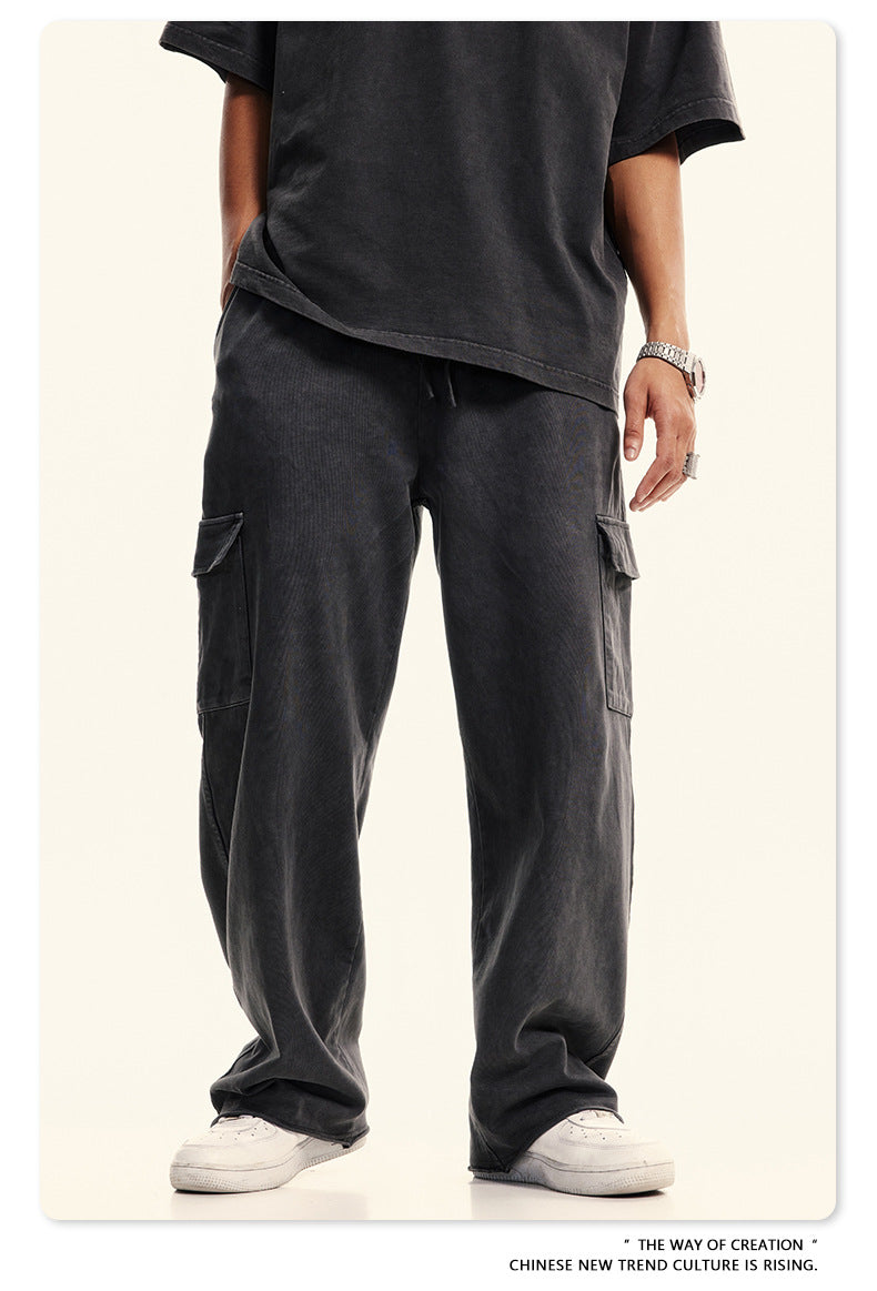 Wide-leg Thin Cargo Sweatpants WN6022