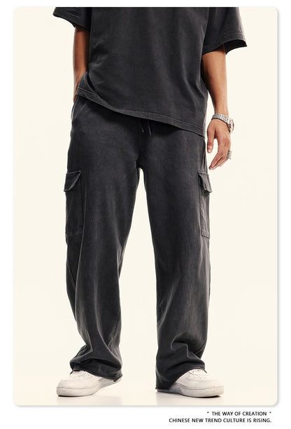 Wide-leg Thin Cargo Sweatpants WN6022