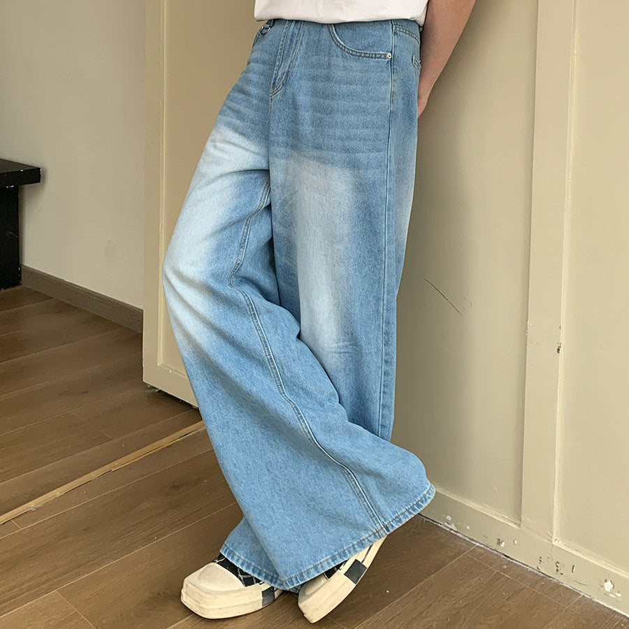 Gradient Washed Wide Leg Denim Jeans WN24985