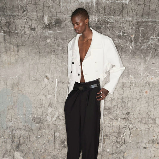 Double-Breasted Lapel Short Jacket WN21312