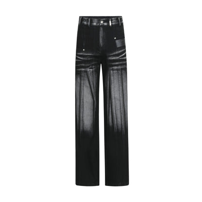 Gradient Washed Whisker Effect Denim Jeans WN10706