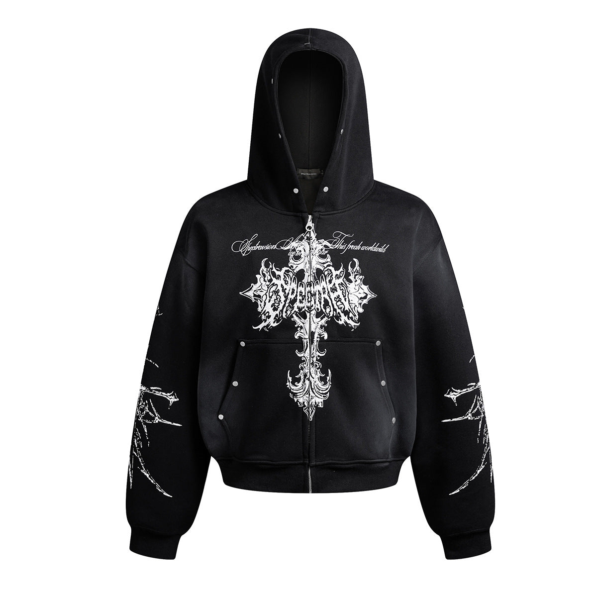 Dirty Dye Cross Heavyweight Pullover Hoodie WN23066