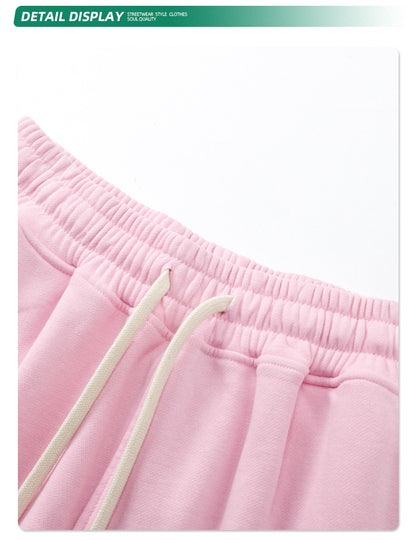 Oversize Spray-dyed Short-sleeve T-shirt & Spray-dyed Short Sweatpants Setup WN6639