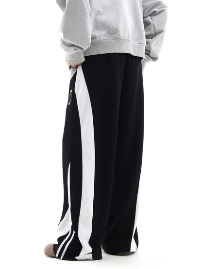 Color-Block Wide-Leg Sweatpants WN10519