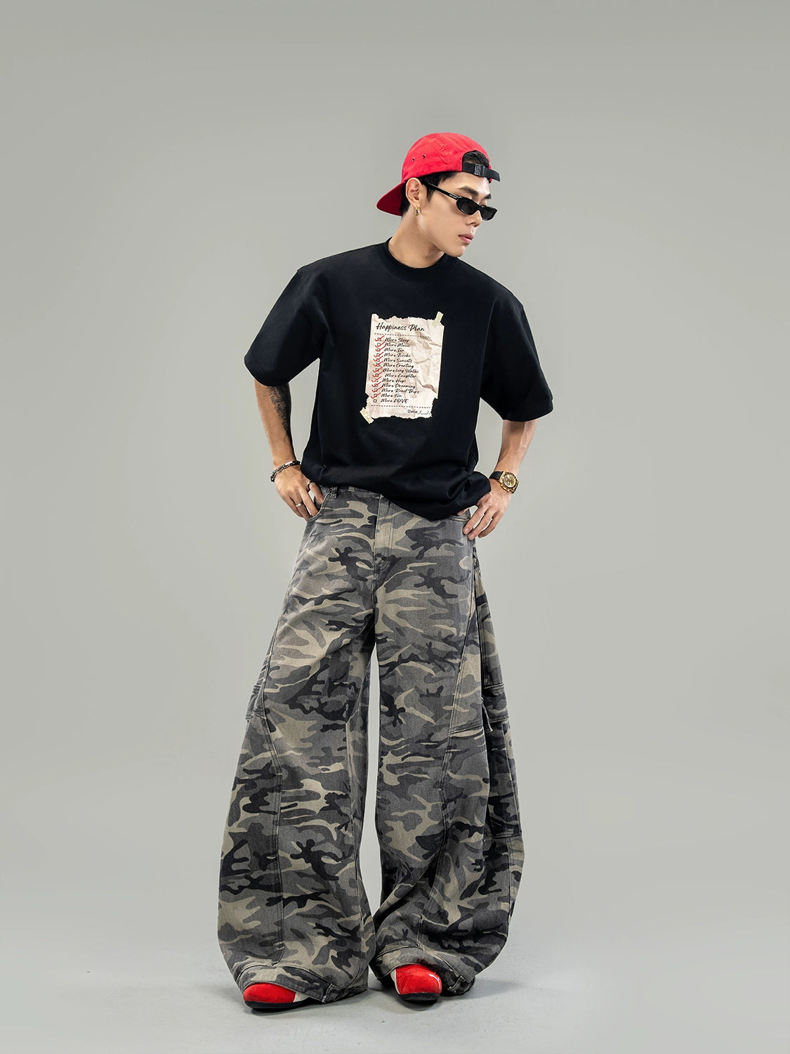 Graphic Letter Print Short Sleeve T-Shirt WN20860