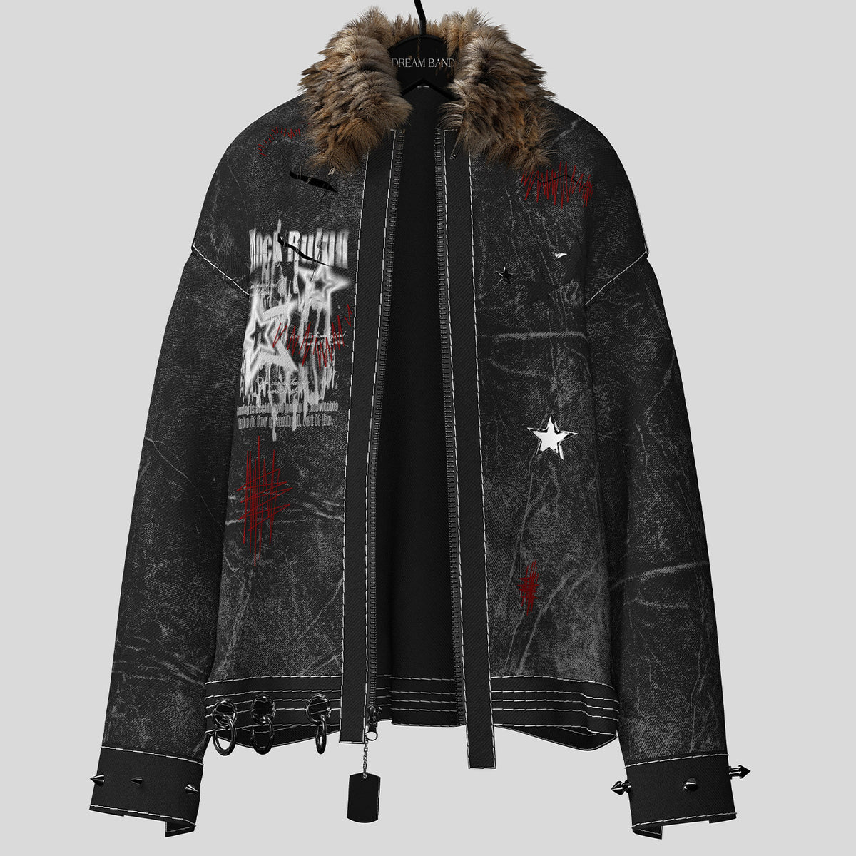 Washed Damage Denim Jacket WN27147