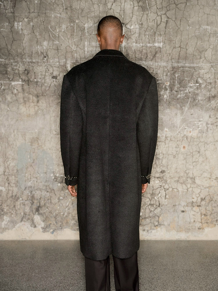 Metal Buckle Shoulder-Pad Coat WN21310