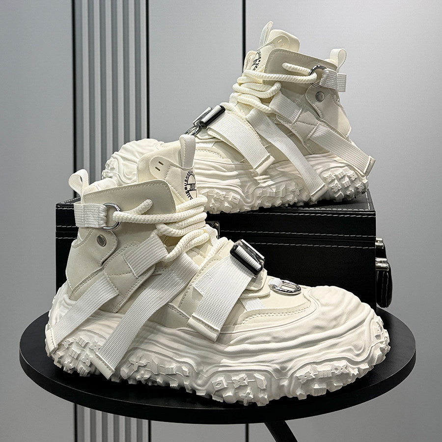 Strap Buckle Platform Chunky Sole Sneakers WN24644