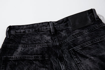 Multi-Print Wide Leg Denim Jeans WN23093