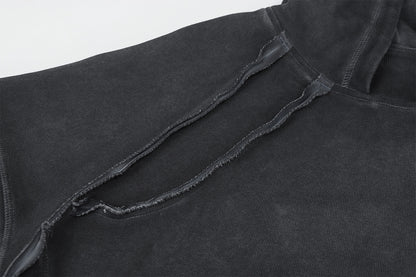 Heavyweight Washed Deconstructed Pullover Hoodie WN23059