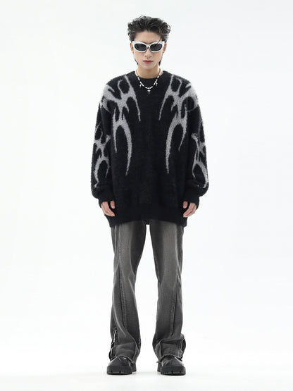 Shaggy Oversize Knit Sweater WN10450