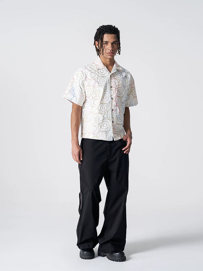 Polka Dot Print Short Sleeve Shirt WN17460