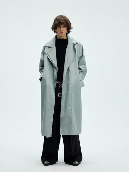 Double Neckline A-line Long Coat WN9084