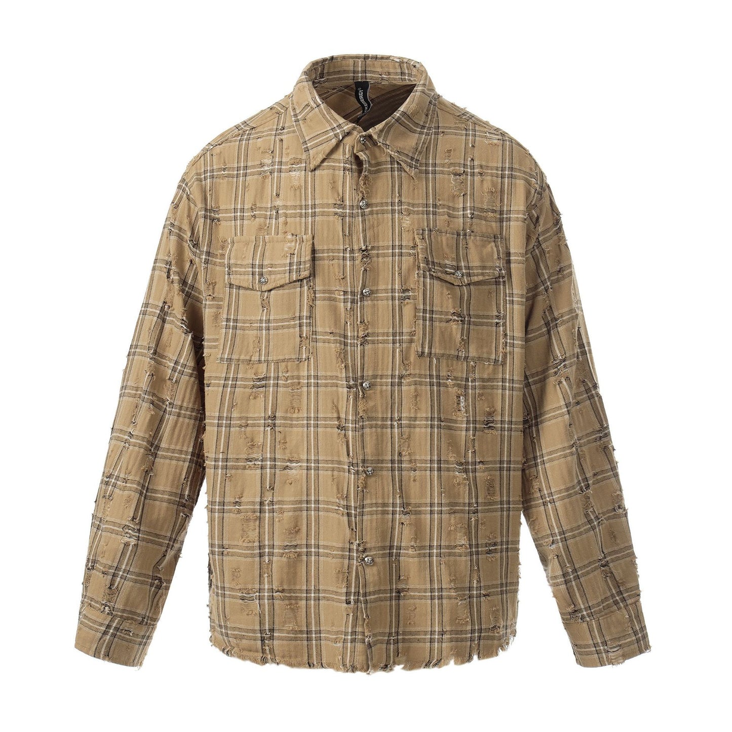 Plaid Damage Wash Long Sleeve Shirt WN25716