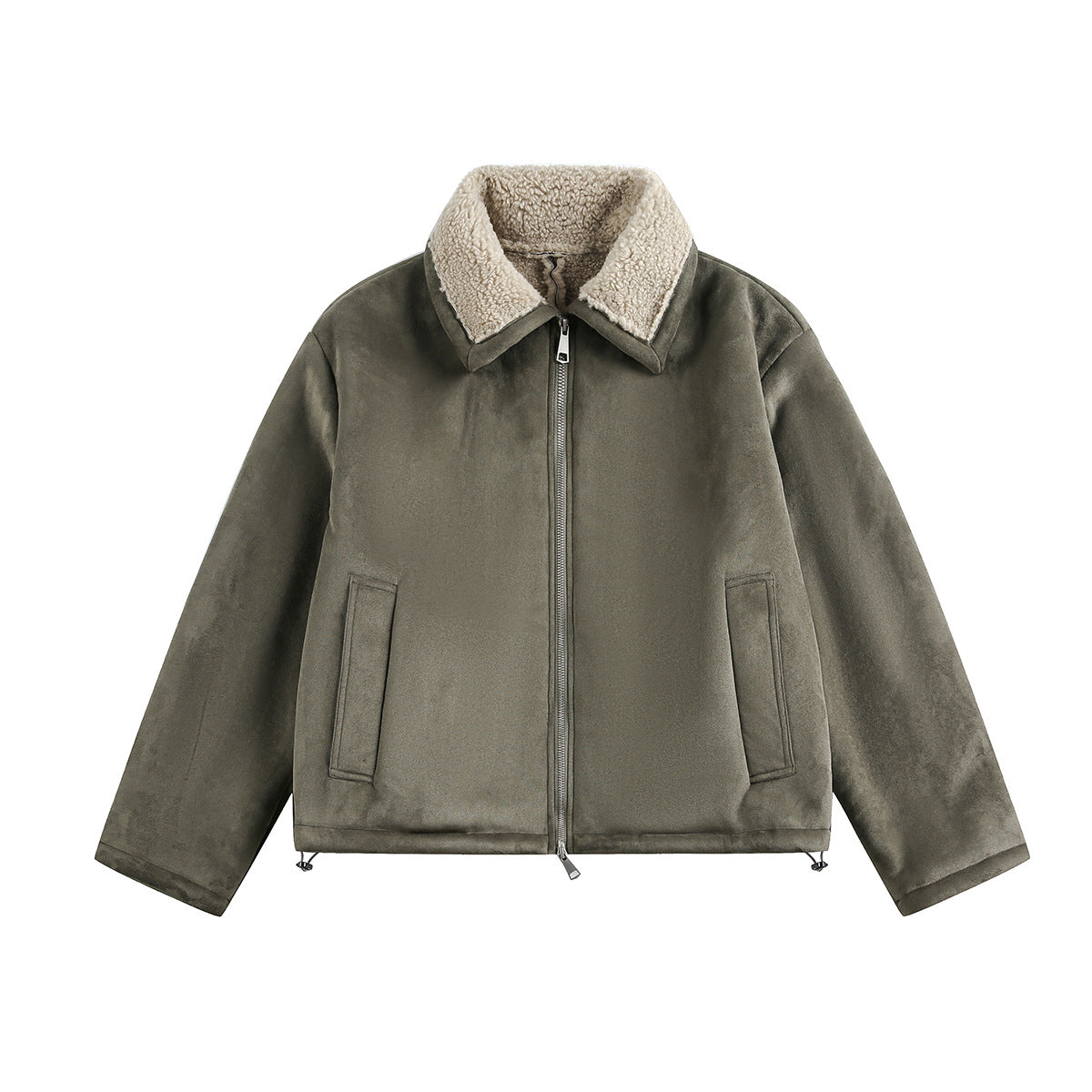 Fleece Lining Boa Zipper Jacket WN21911