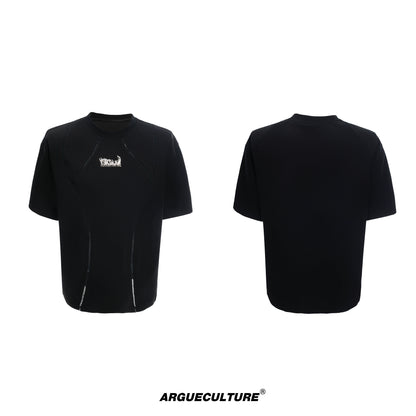 Deconstructed Metal Detail Short Sleeve T-Shirt WN18387