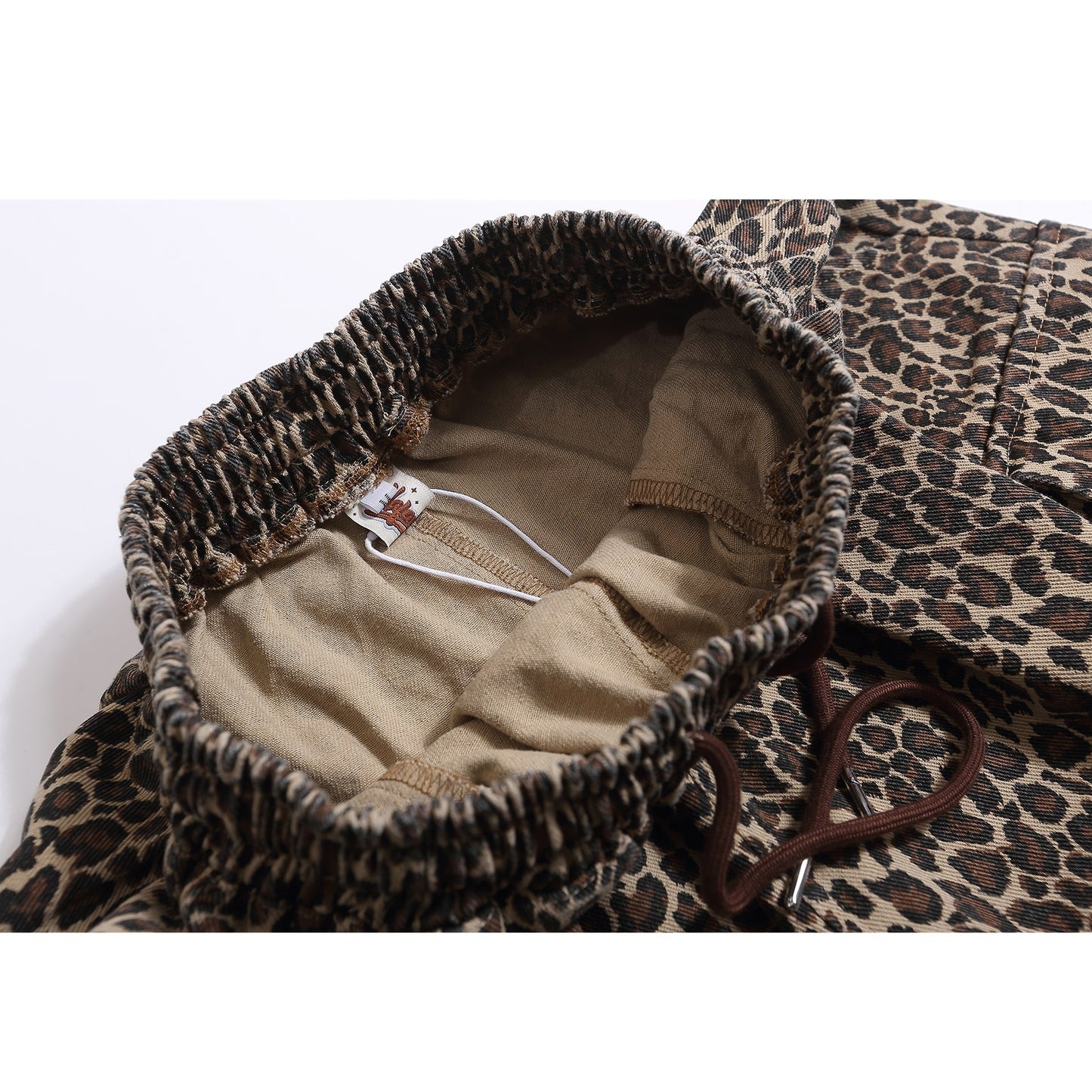 Leopard Print Wide Leg Half Pants WN18539