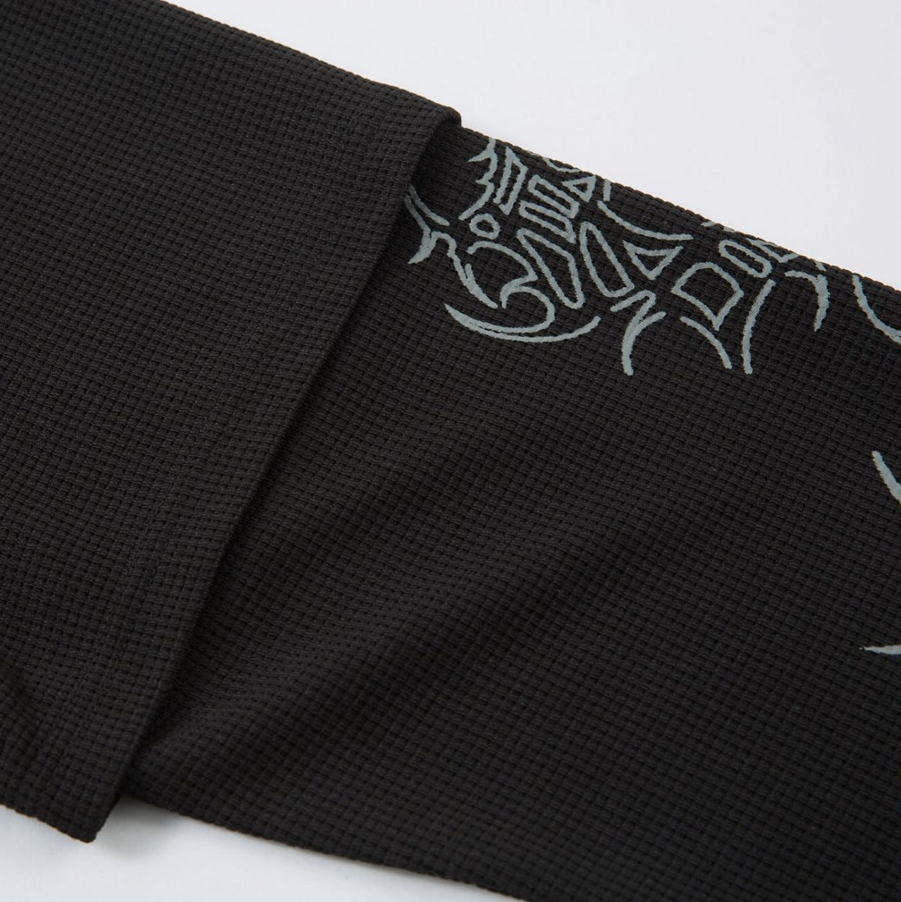 PU Leather Collar Thorn Print Fake Layered Long Sleeve Polo Shirt WN25550