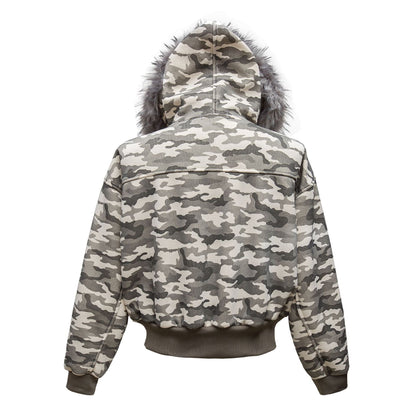 CAMOUFLAGE FURLAR SHERPA-LINING PADDED JACKET WN11337