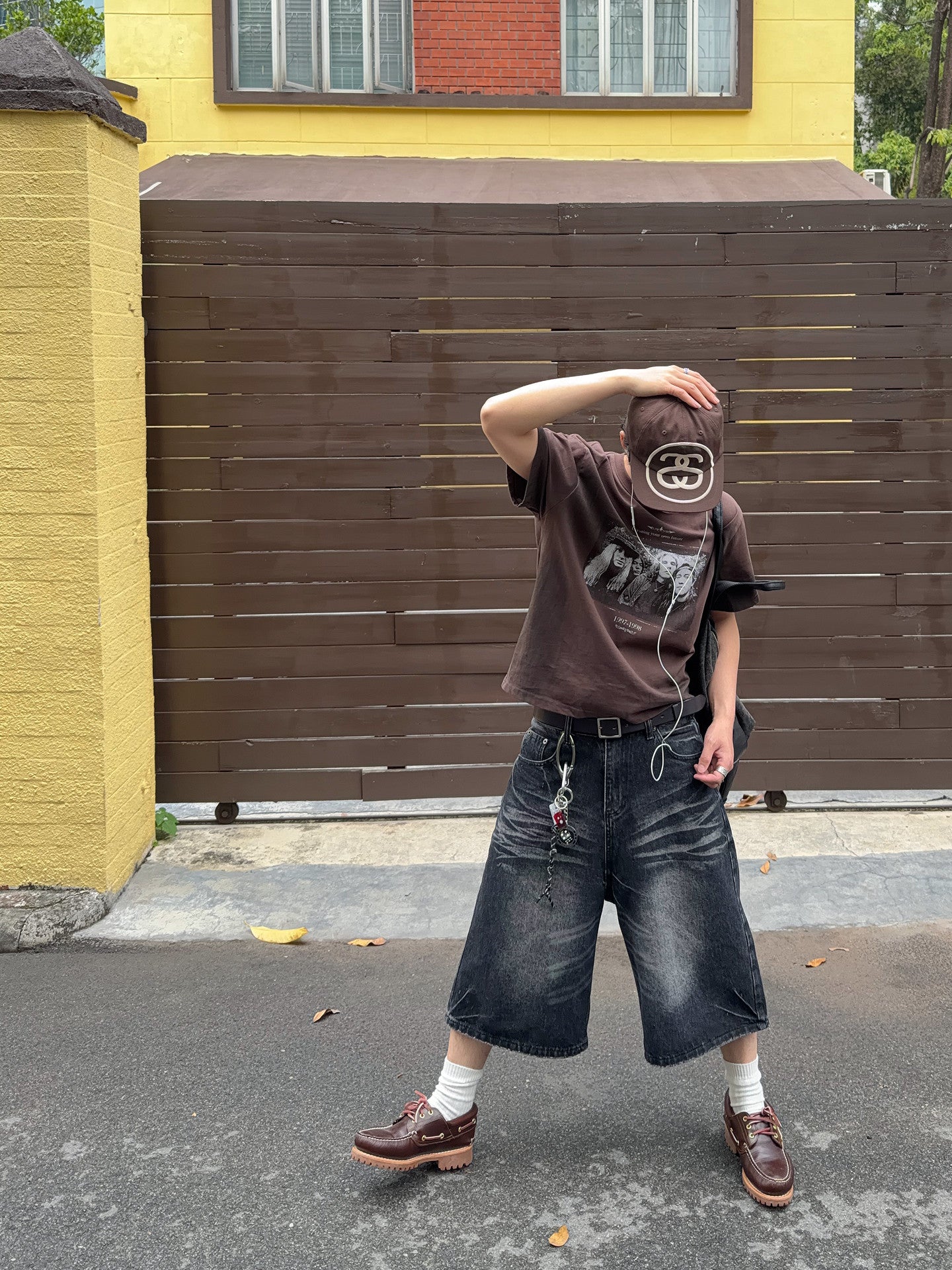 Washed Graphic Print Oversize Short Sleeve T-Shirt WN24378