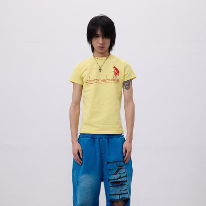 Graphic Letter Print Short Sleeve T-Shirt WN19093